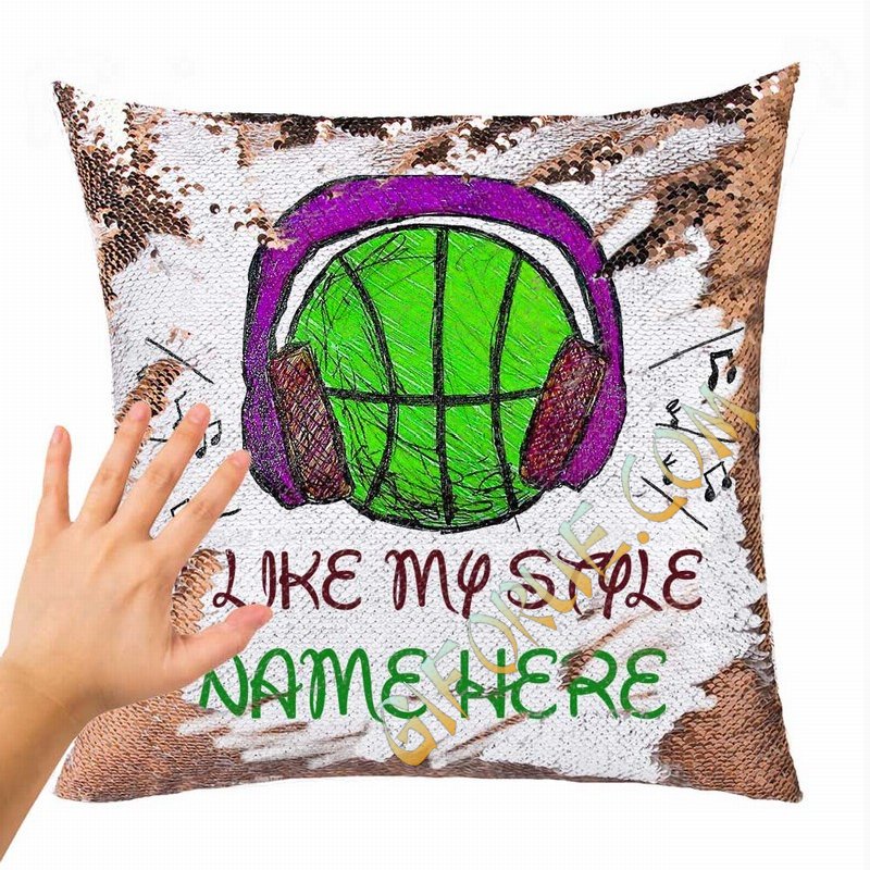 Magic Sequin Cushion Cover Name Express Yourself Gift I Like My Style - Click Image to Close